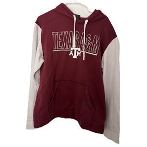 Texas A&M Aggies Men’s Large Hoodie Logo Athletic Pullover Maroon Sweatshirt